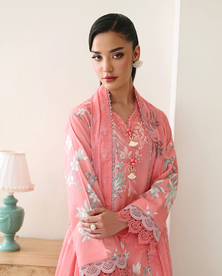 Roheenaz | Eclat Garden Printed Lawn | Azalea Grace