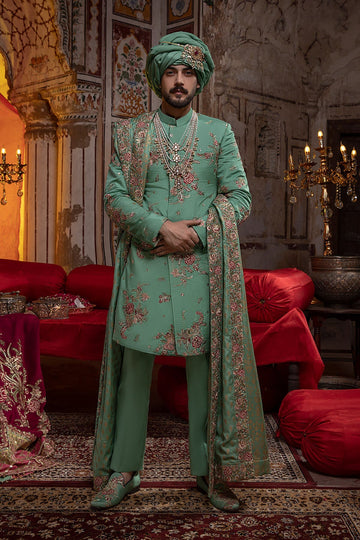 Pakistani Menswear | Mina Kashif | Sherwani D-03