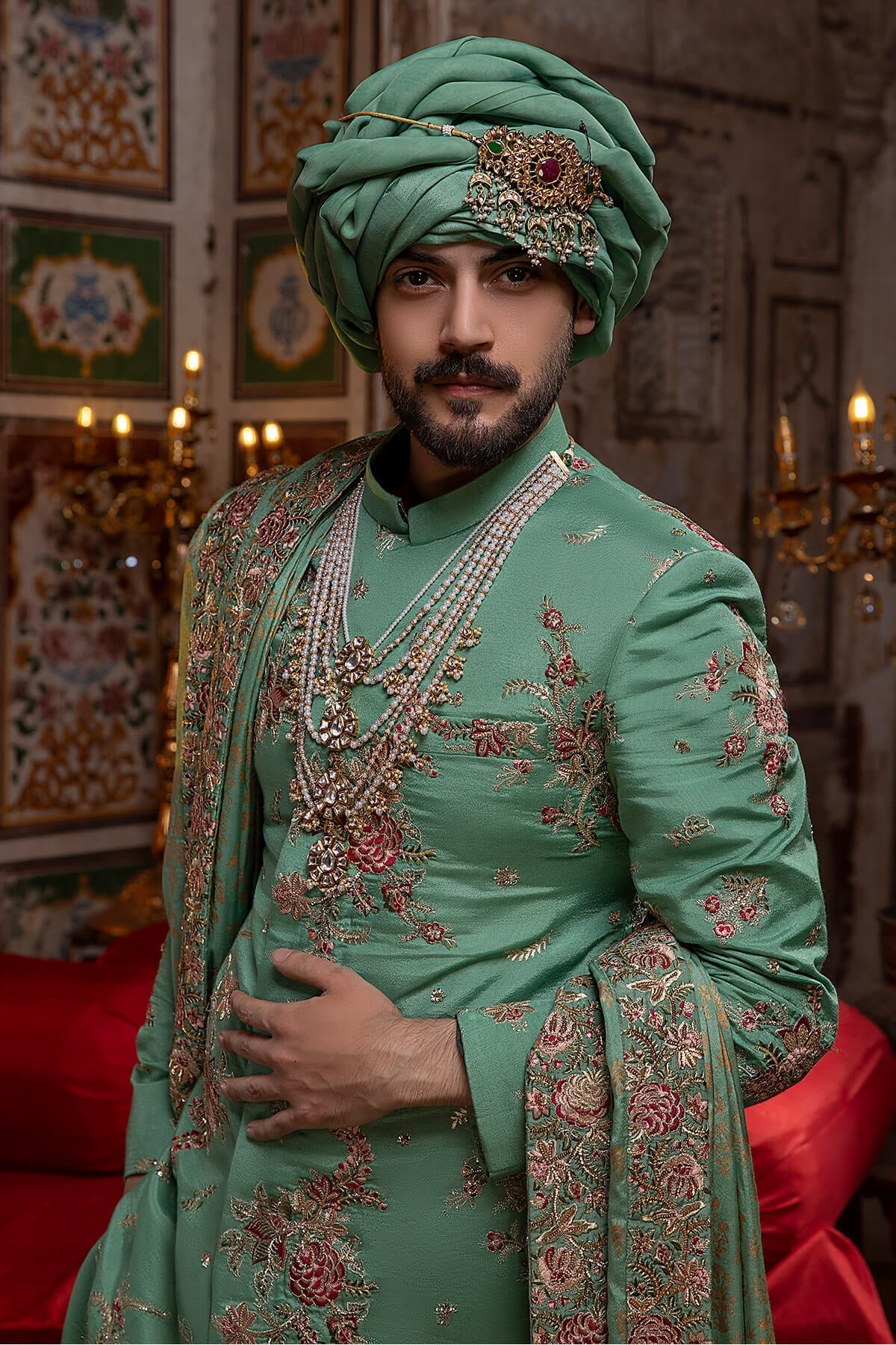 Pakistani Menswear | Mina Kashif | Sherwani D-03