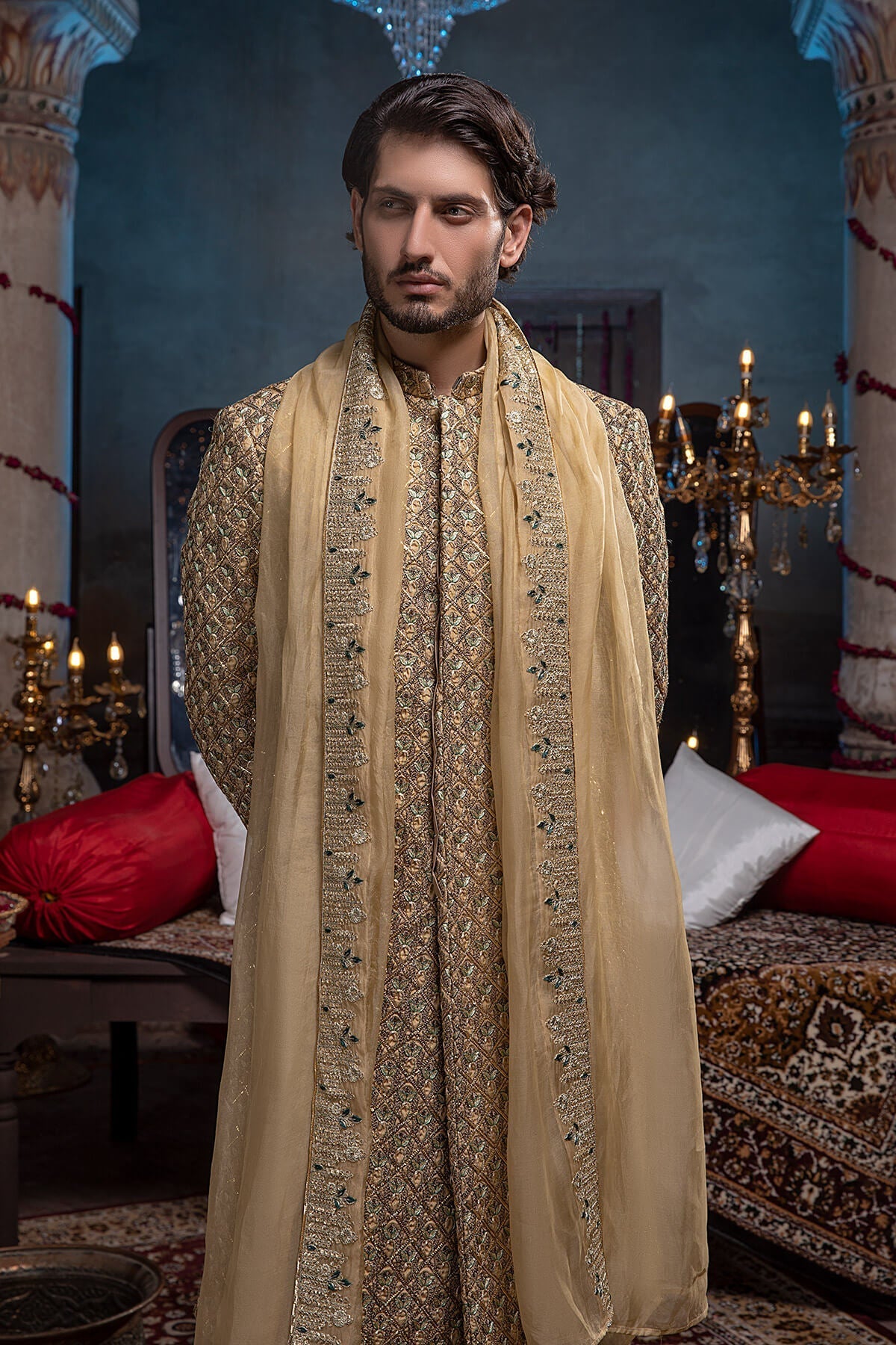 Pakistani Menswear | Mina Kashif | Sherwani D-18