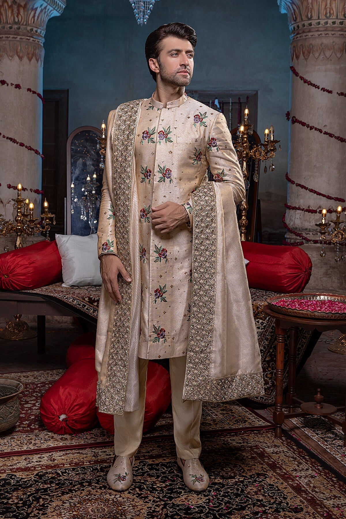 Pakistani Menswear | Mina Kashif | Sherwani D-20