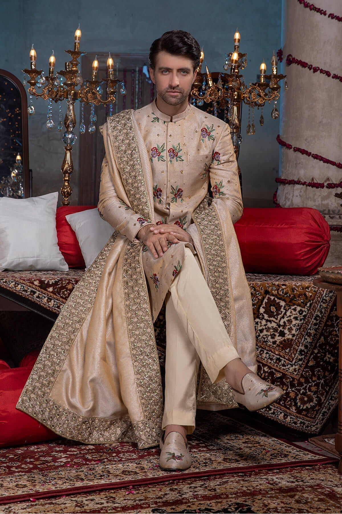 Pakistani Menswear | Mina Kashif | Sherwani D-20