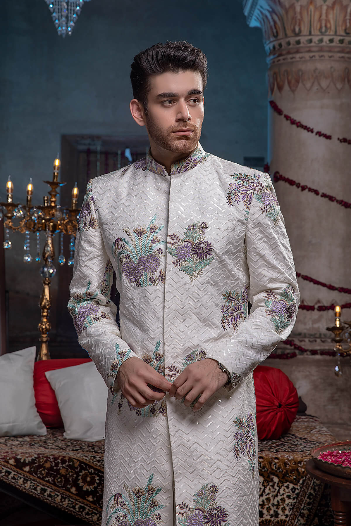 Pakistani Menswear | Mina Kashif | Sherwani D-10