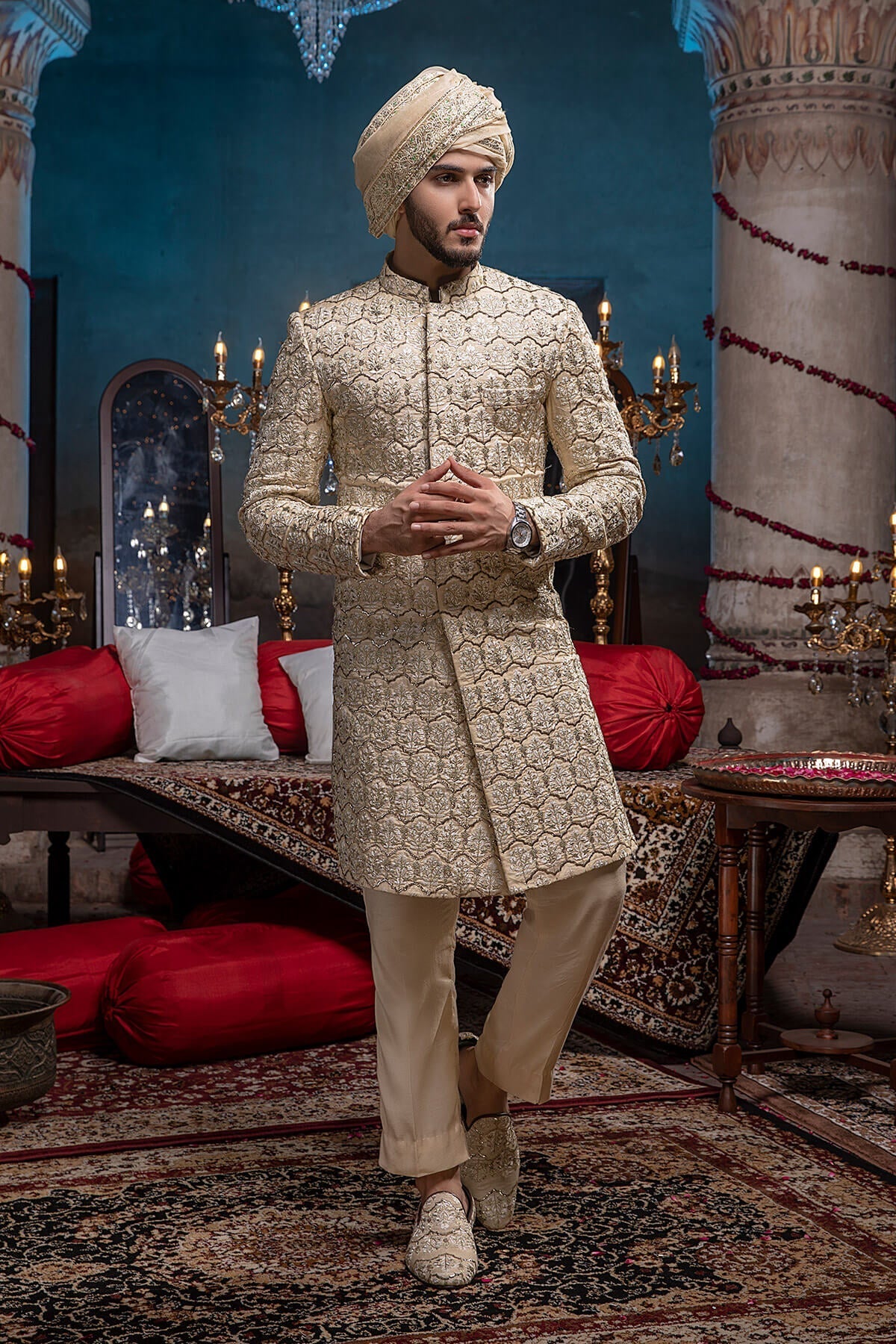 Pakistani Menswear | Mina Kashif | Sherwani D-04