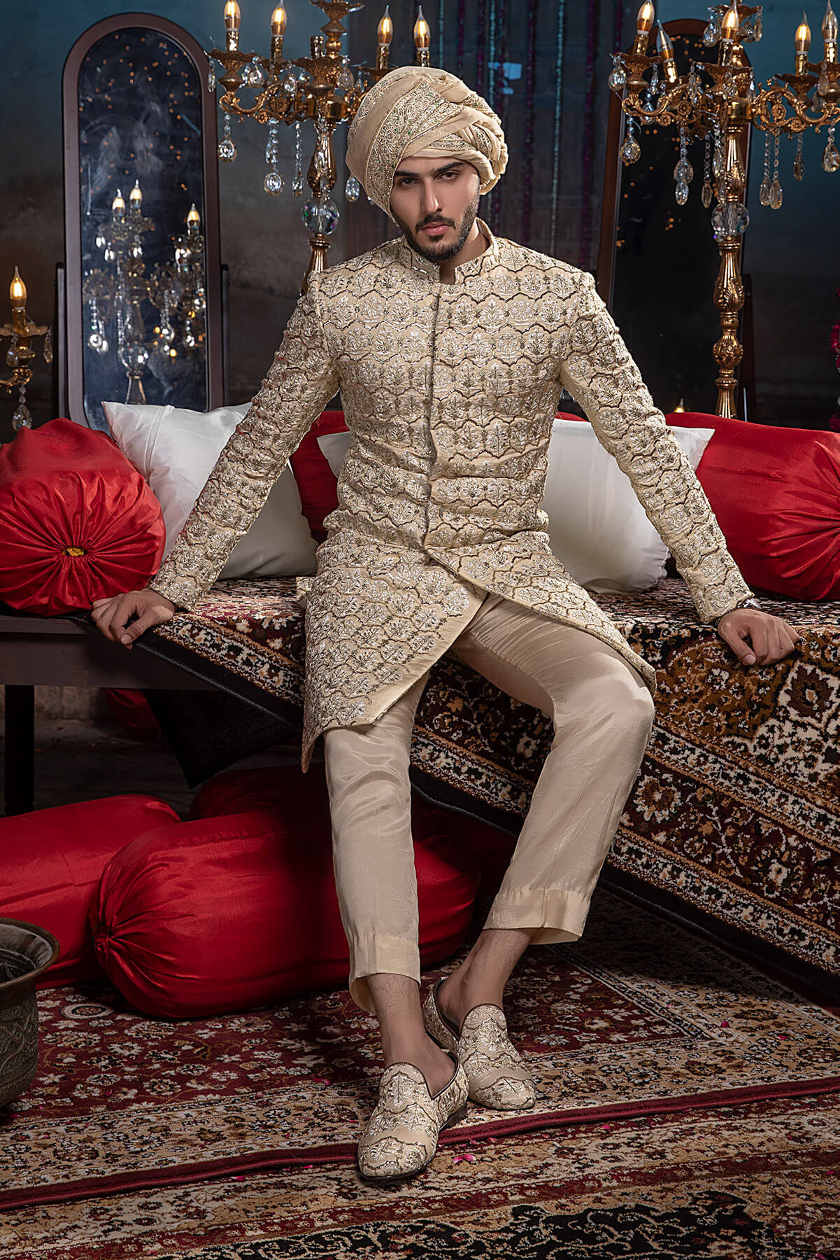 Pakistani Menswear | Mina Kashif | Sherwani D-04