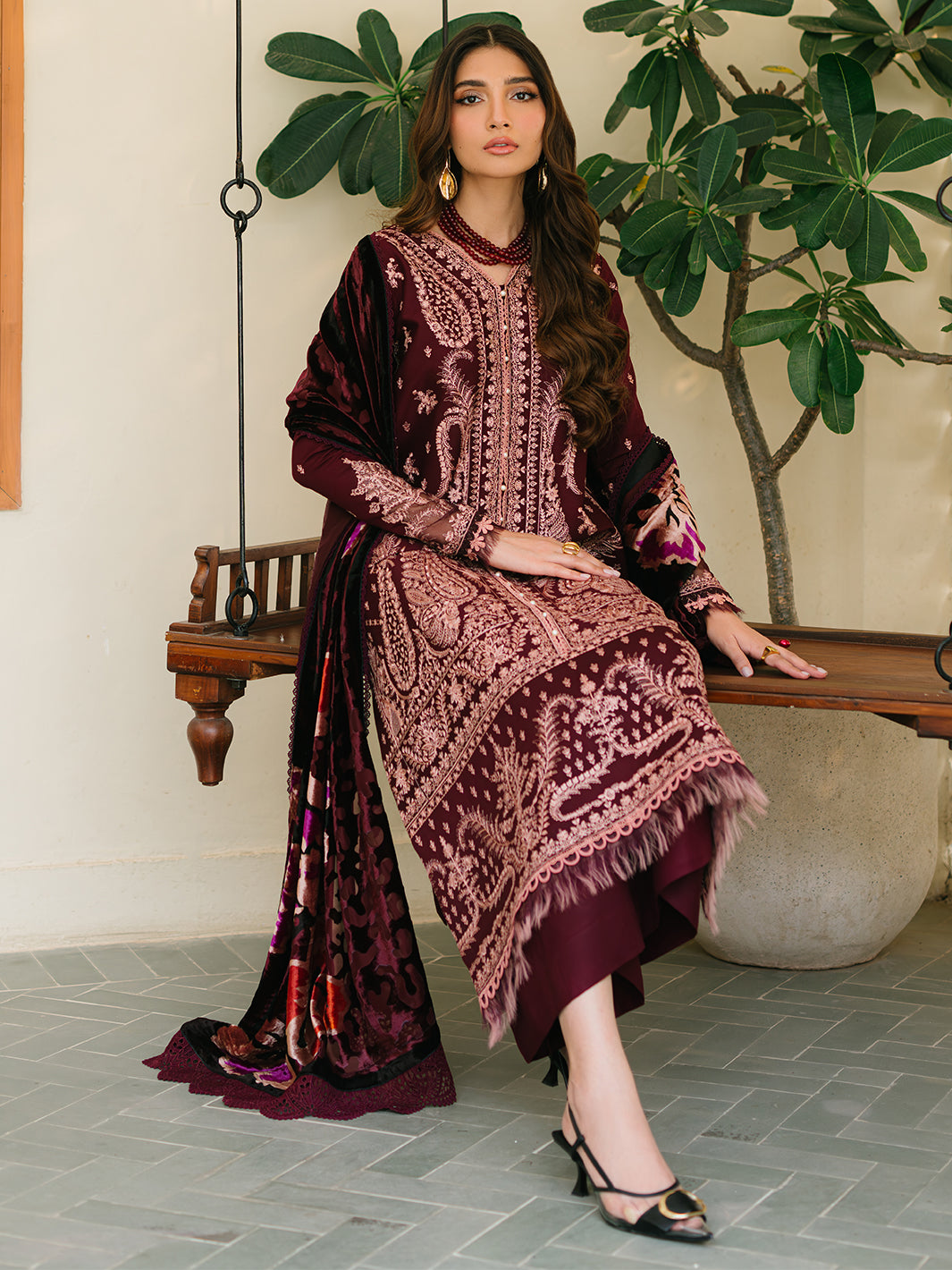 Bin Ilyas | Olivia Embroidered Winter 24 | 523 - A