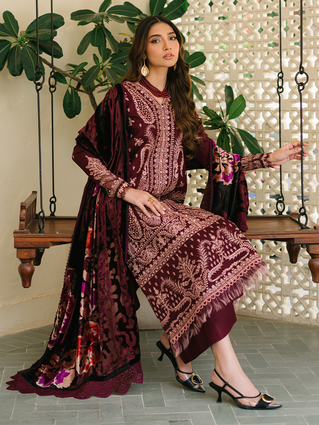 Bin Ilyas | Olivia Embroidered Winter 24 | 523 - A