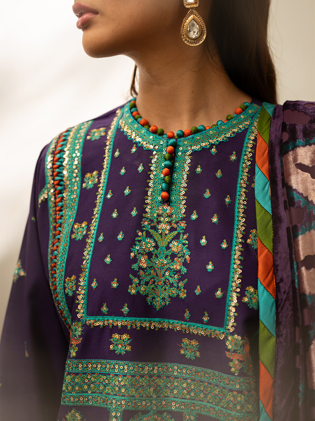 Bin Ilyas | Olivia Embroidered Winter 24 |  524 - B