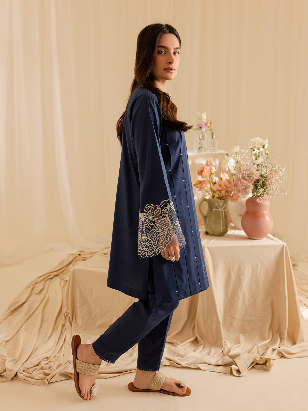 Mahnur | Petal Whispers Lawn Pret | Bluebell
