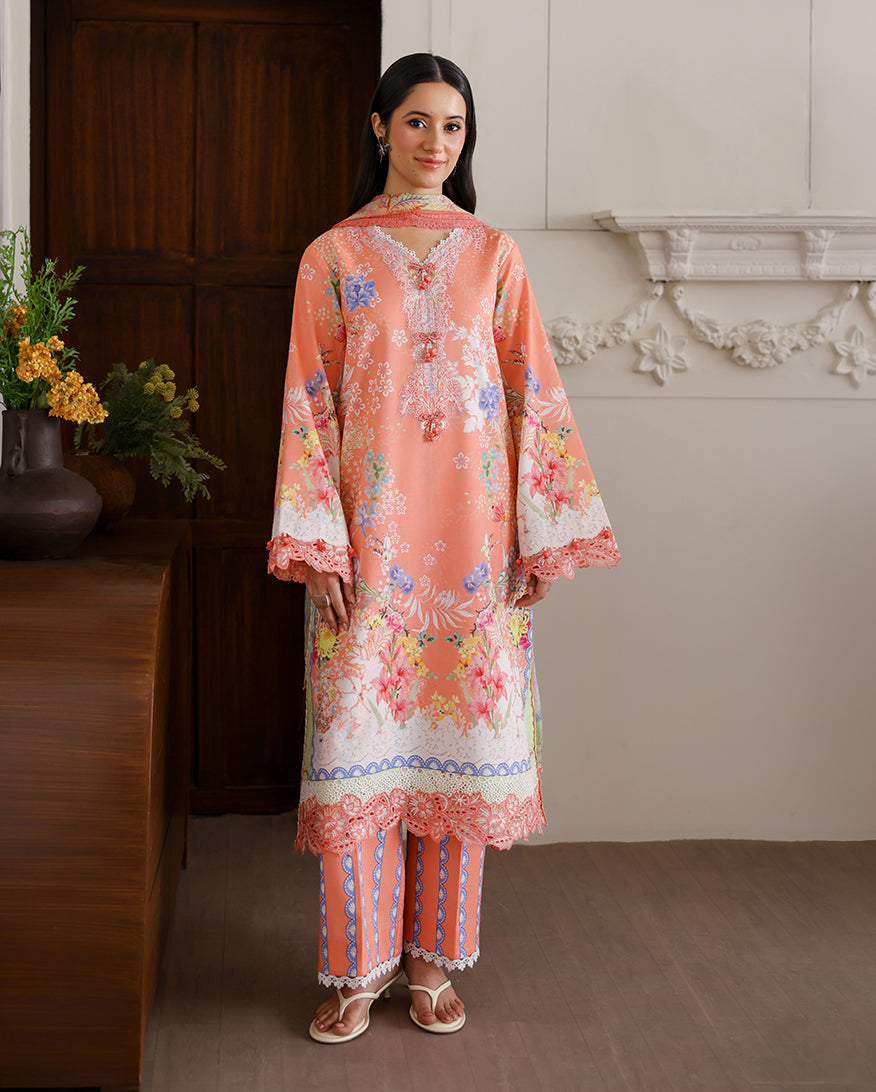 Roheenaz | Sunlit Tales Printed Embroidered Edit | Blush tale