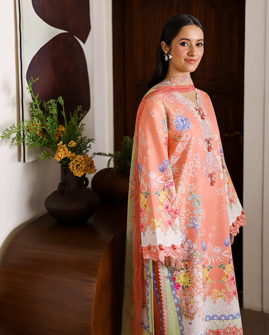 Roheenaz | Sunlit Tales Printed Embroidered Edit | Blush tale