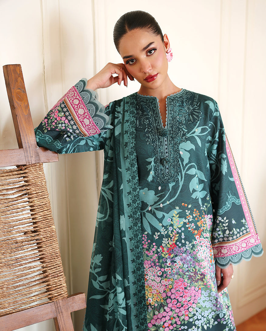 Roheenaz | Eclat Garden Printed Lawn | Buttercup Bloom