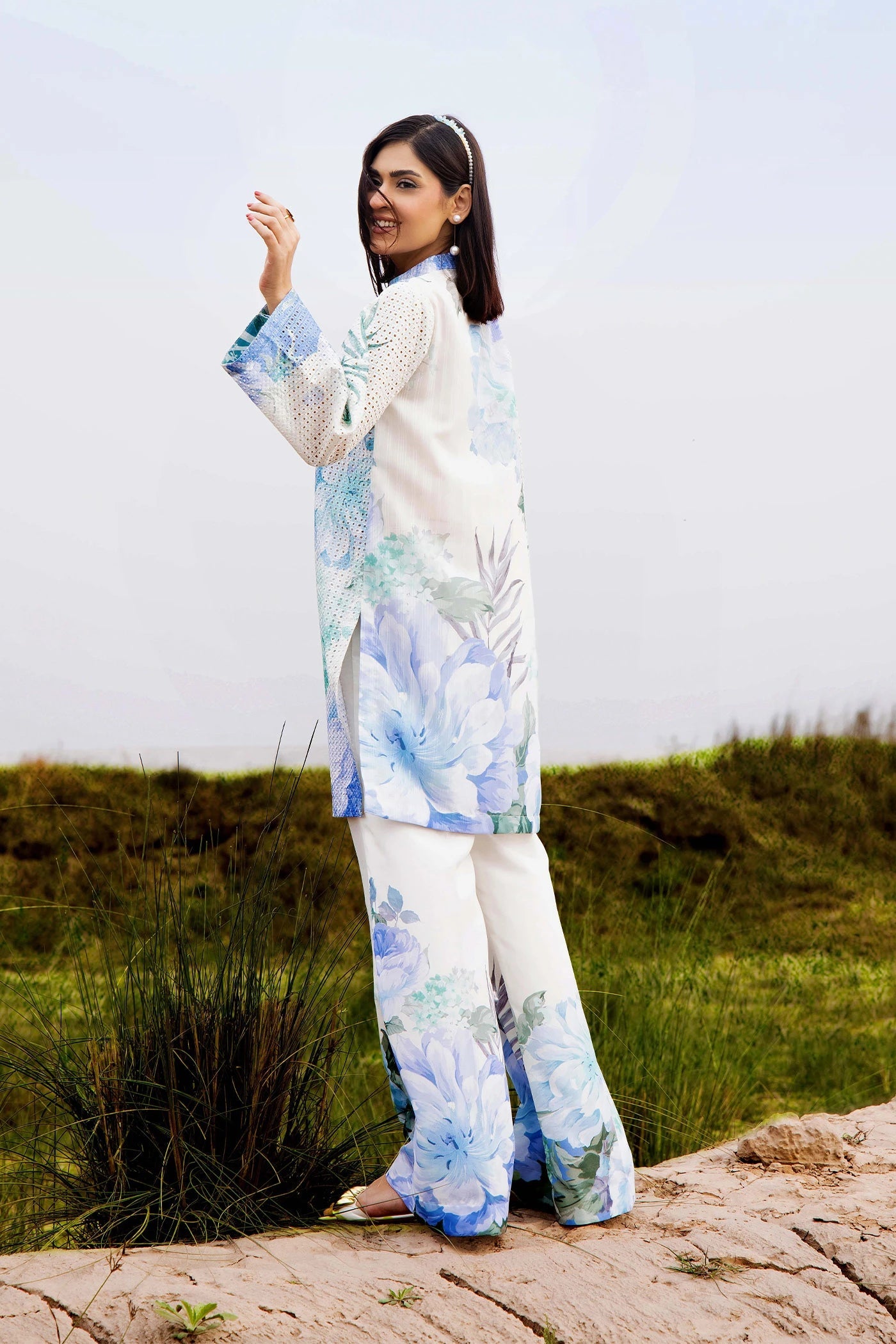 Adans Libas | Embrodiered Co Ord Sets | Camelia 4092