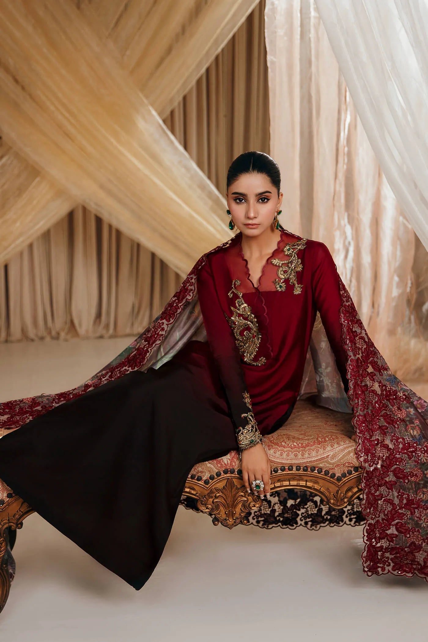Musferah Saad | Mystere Formals | Crimson Rose