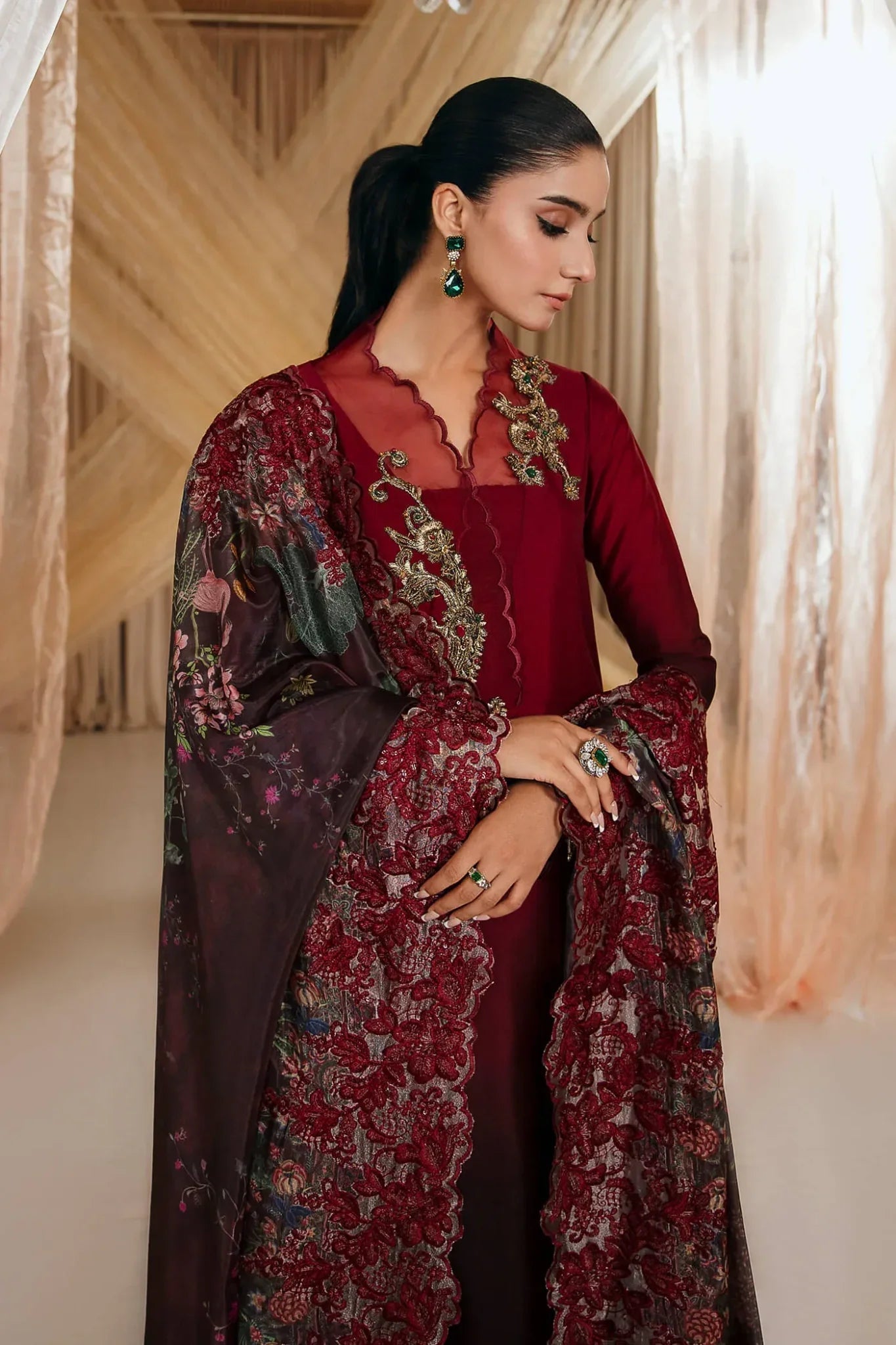 Musferah Saad | Mystere Formals | Crimson Rose