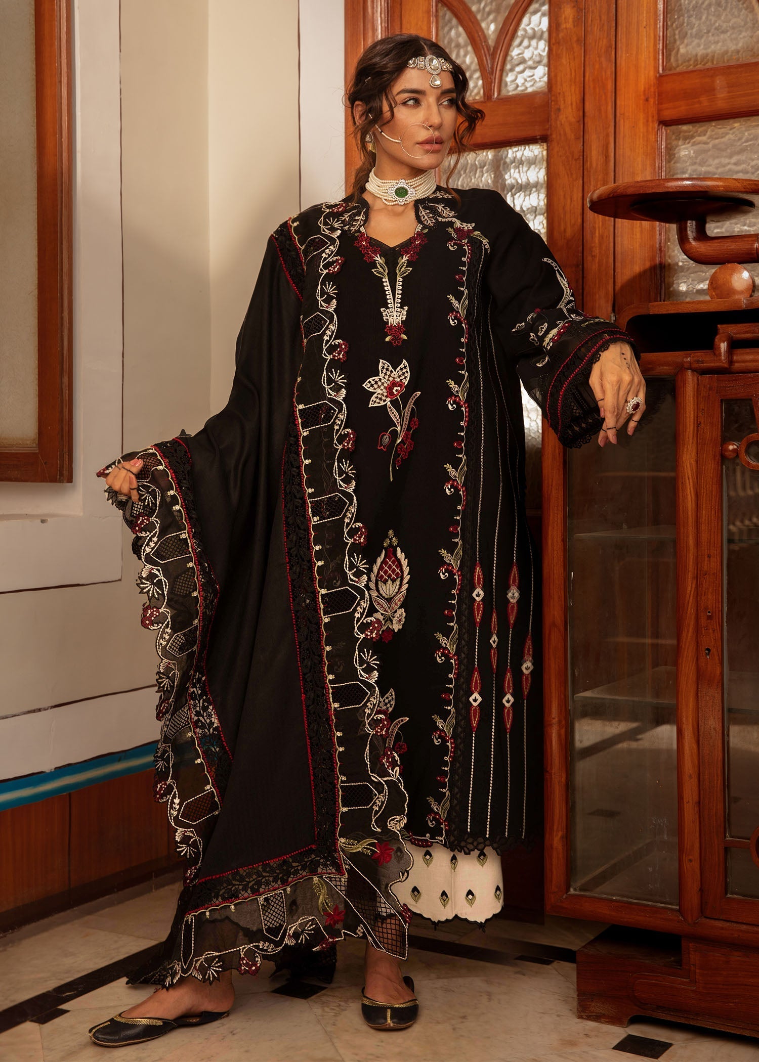 Crimson | Aaleen Winter 24 | Meenakari