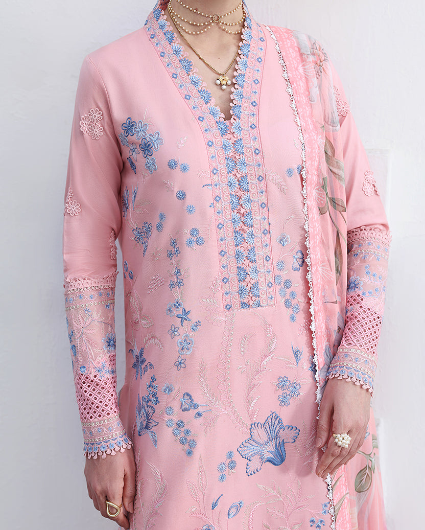 Roheenaz | Floral Reverie Luxury Lawn | Crystal Glow