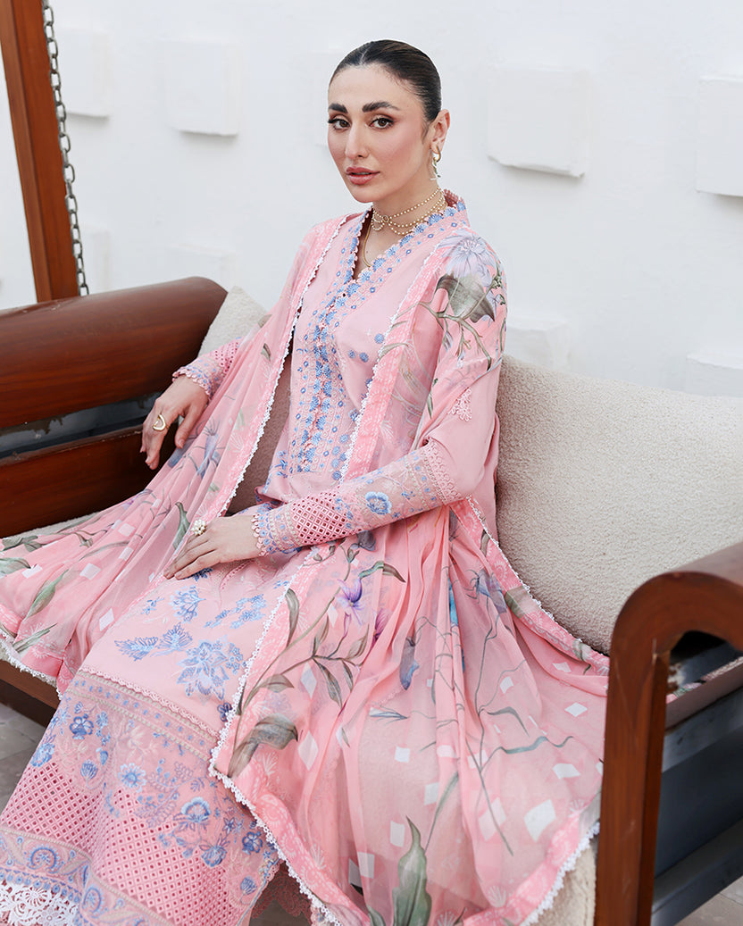 Roheenaz | Floral Reverie Luxury Lawn | Crystal Glow