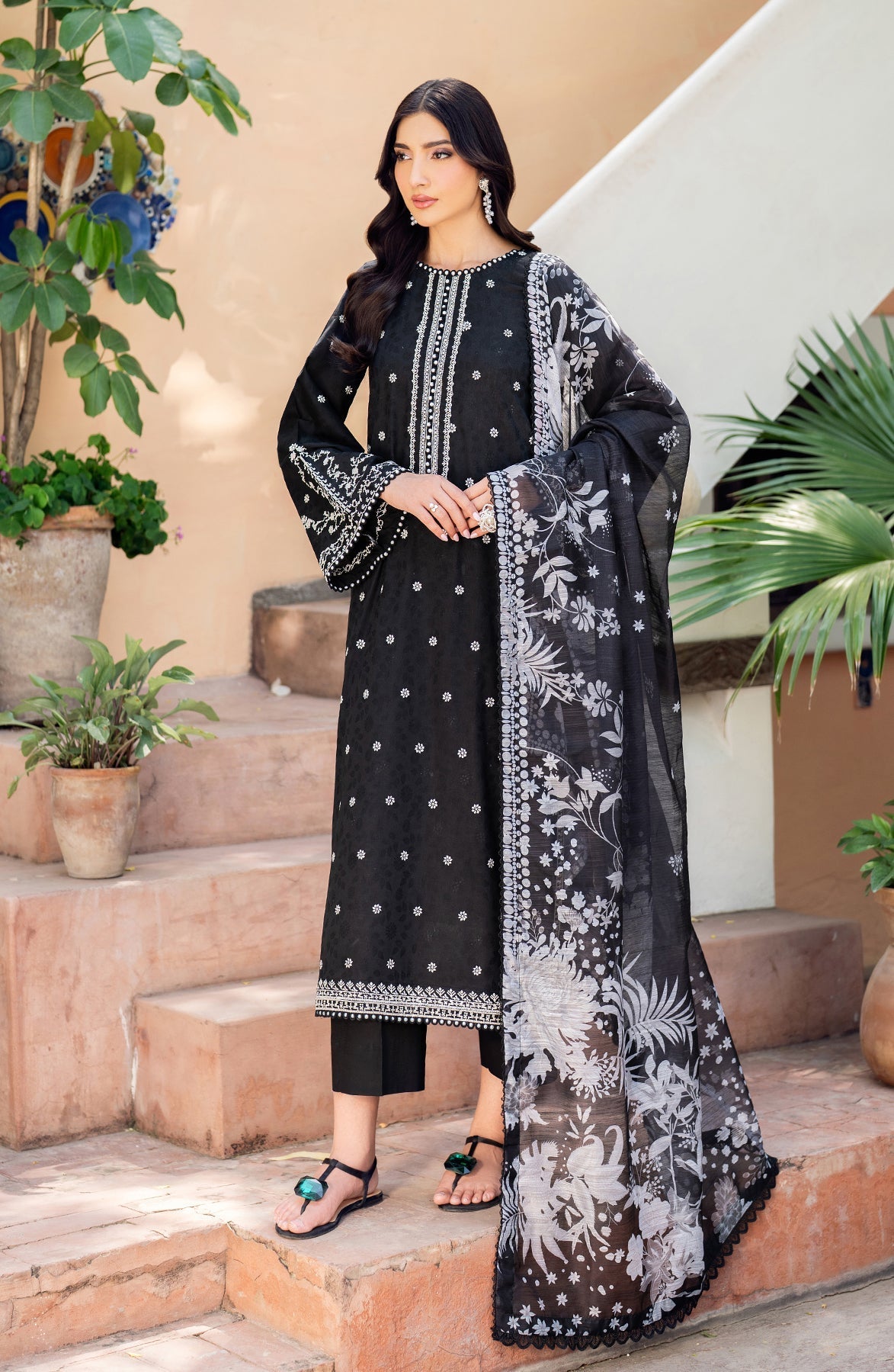 Zarif | Nura Textured Lawn 25 | MILHA