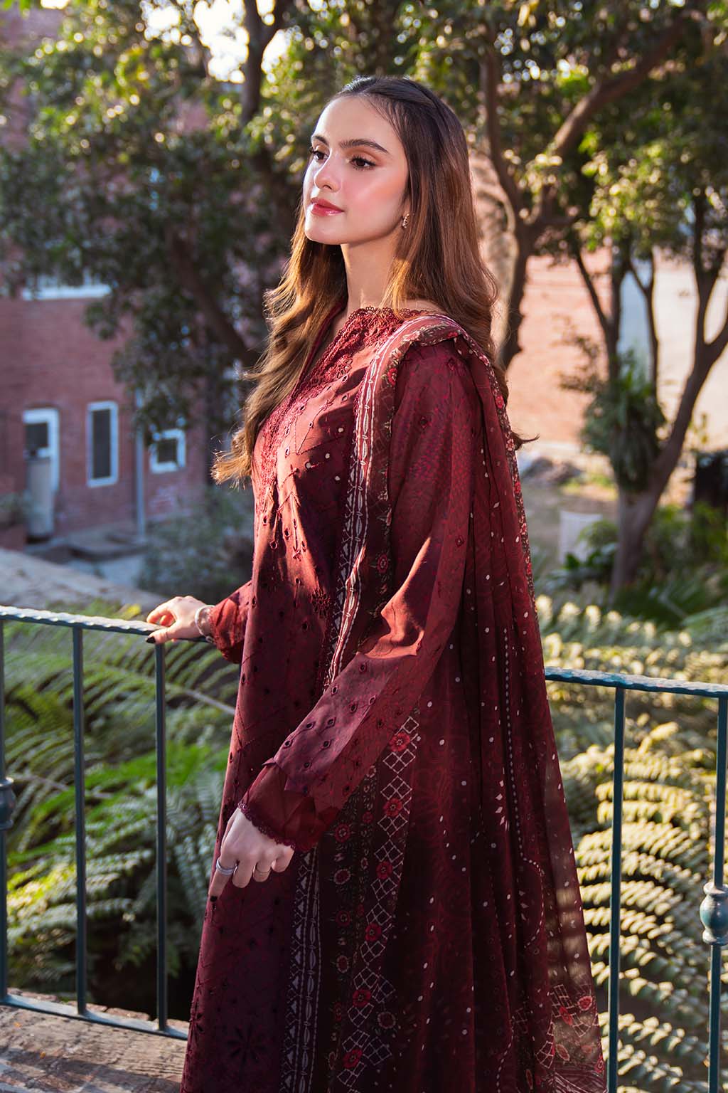 Neeshay | Summer Lines Printkari 25 | GARNET