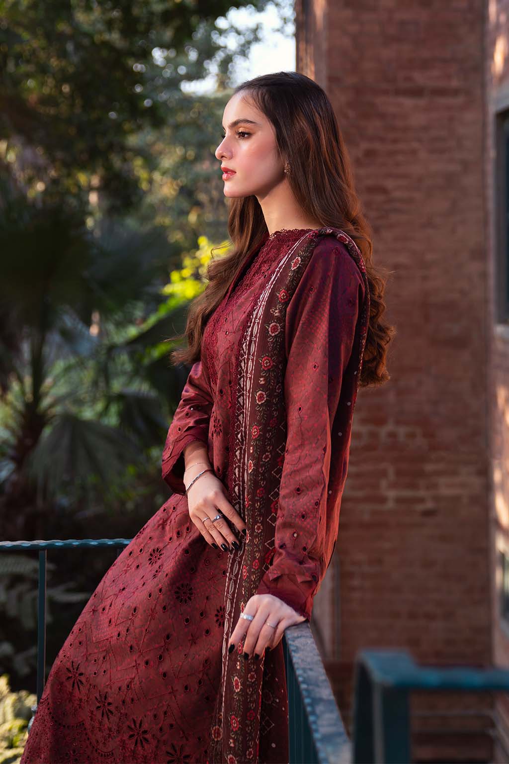 Neeshay | Summer Lines Printkari 25 | GARNET