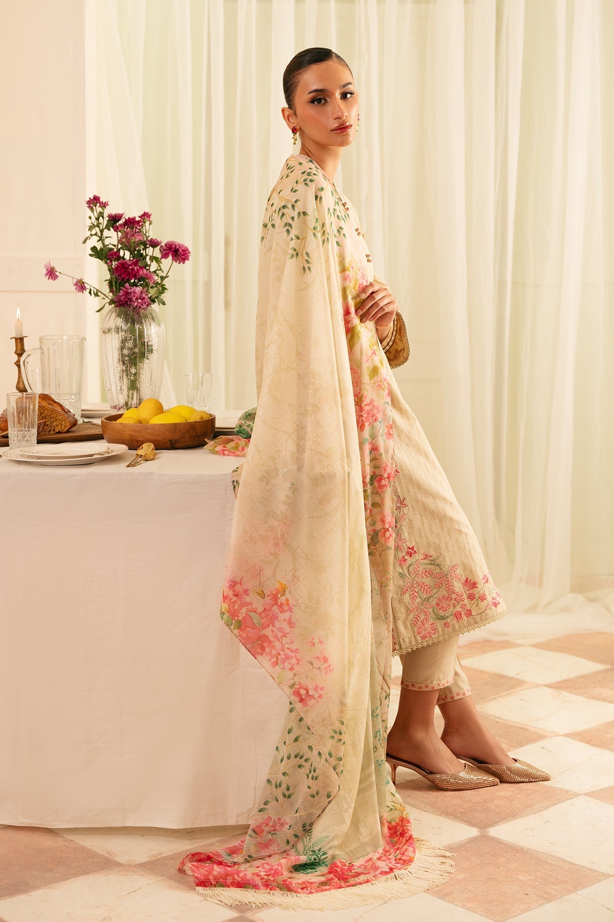 Sahar | Festive Edit | Botanic Beige