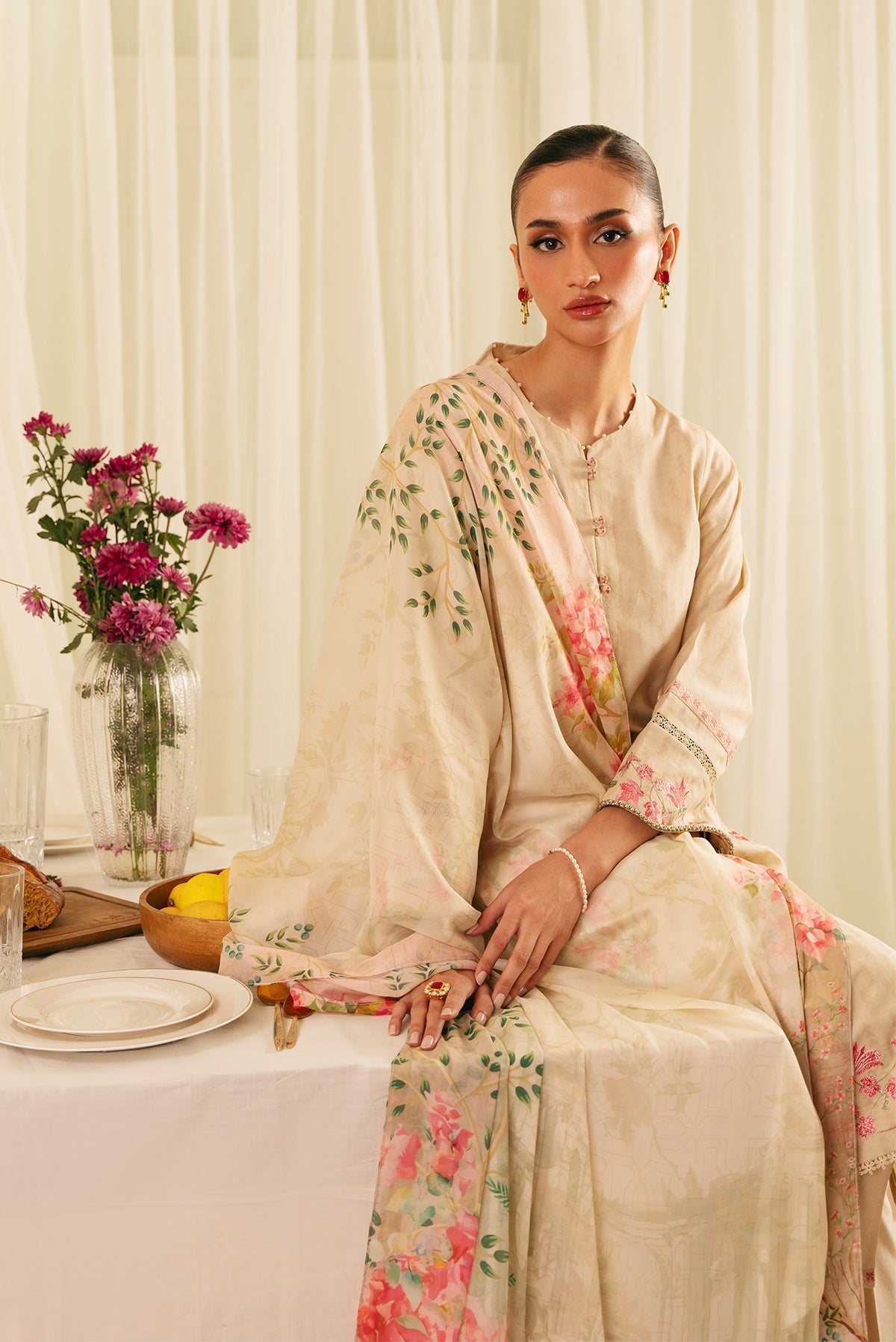 Sahar | Festive Edit | Botanic Beige