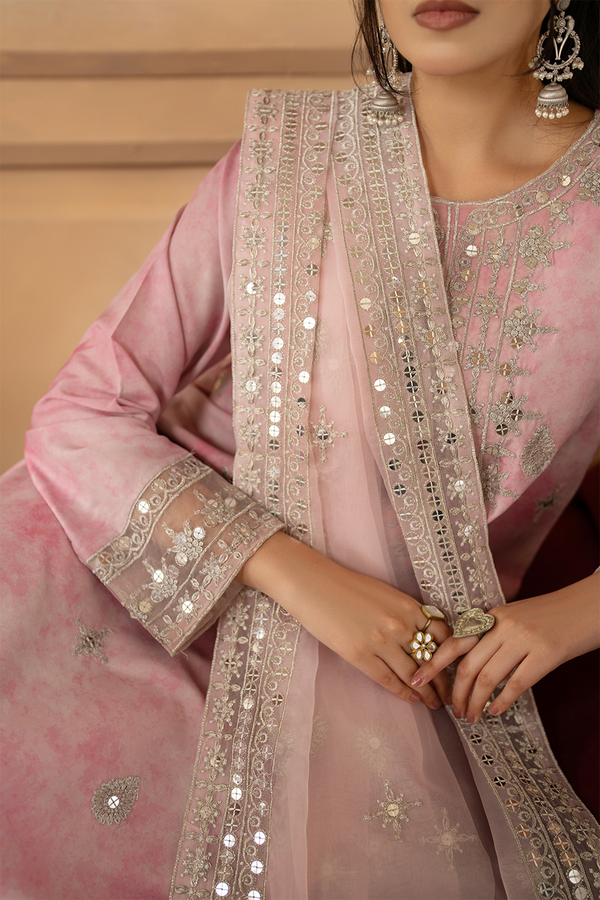 Esra | Rwayat Formals | Embroidered Silk Lawn - SL-25-02