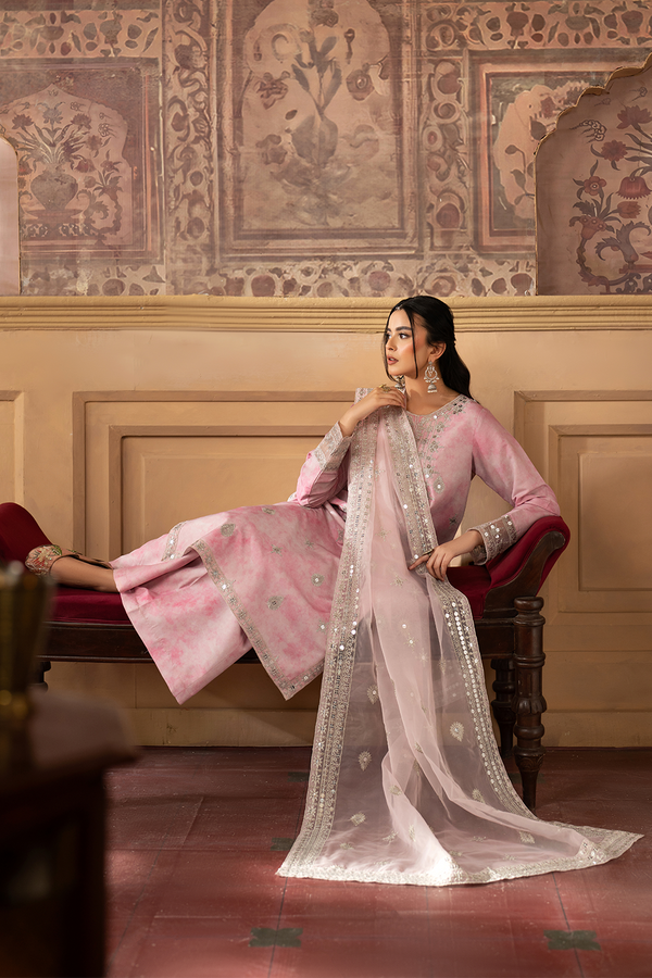 Esra | Rwayat Formals | Embroidered Silk Lawn - SL-25-02