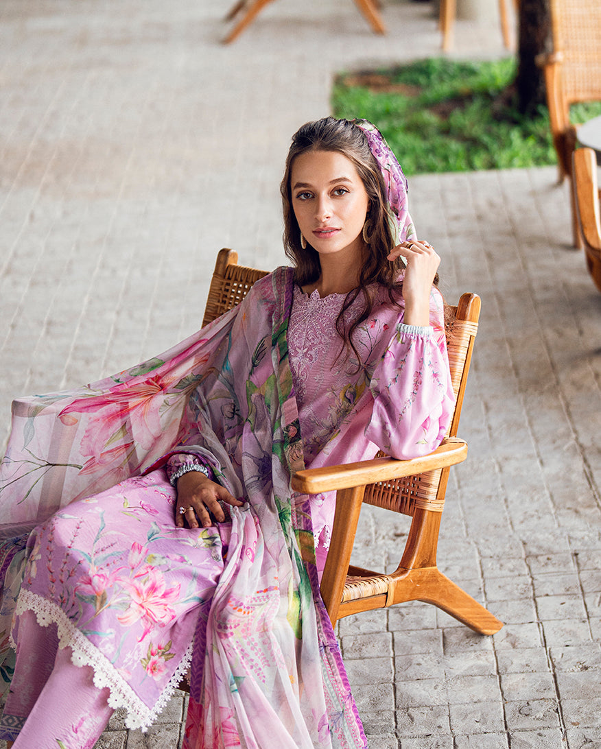 Roheenaz | Garden Veal Printed Lawn 25 | Rosey Daze