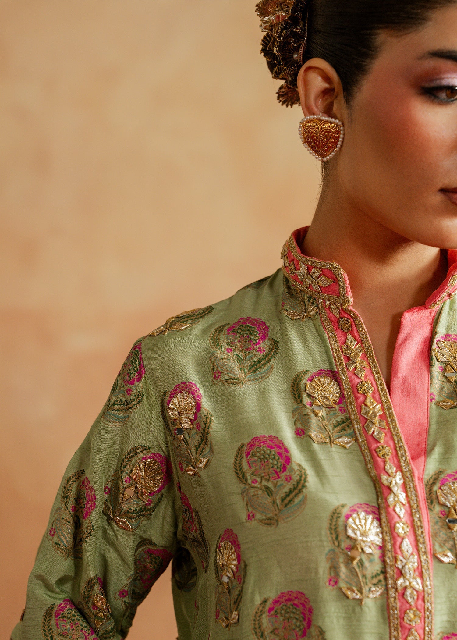 Mahgul | Chanderi Eid Edit | Green Pearl