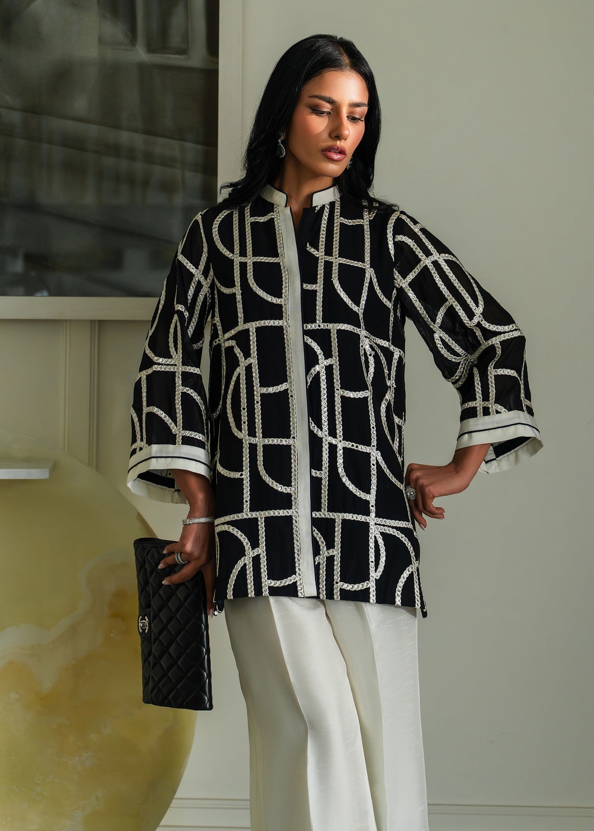 Mahgul | Mahsa Formals |Monochrome Muse