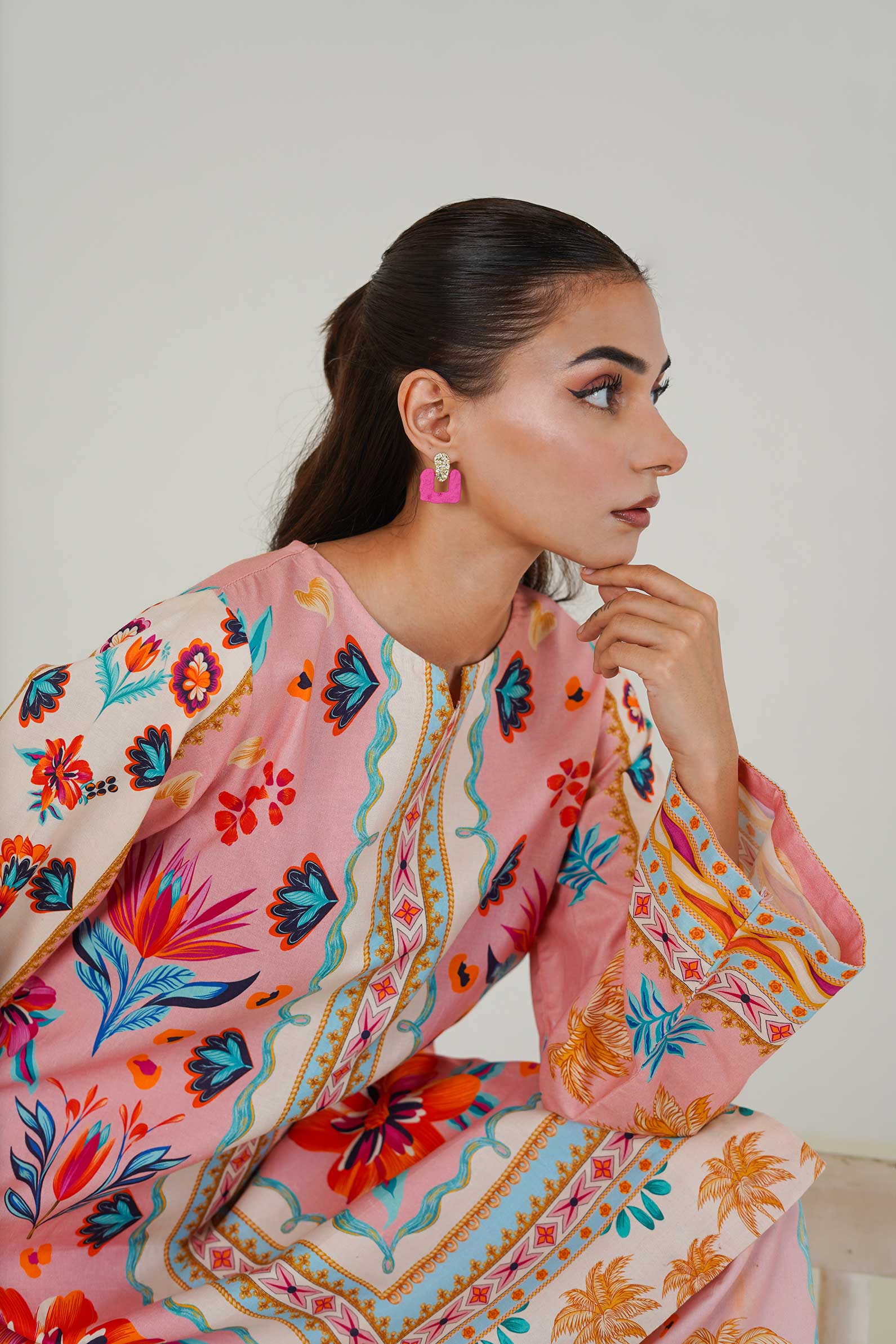 Maryam Hussain | Lawn Co Ord Sets | Set D-1