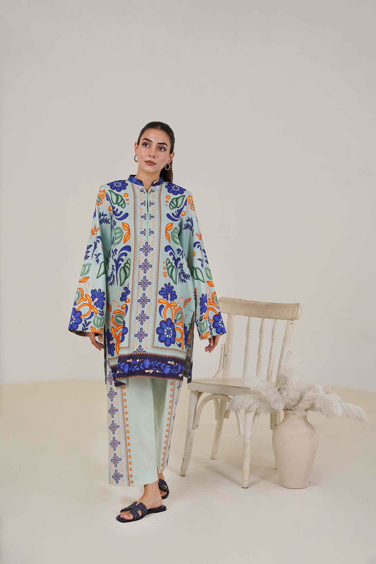 Maryam Hussain | Lawn Co Ord Sets | Set D-2