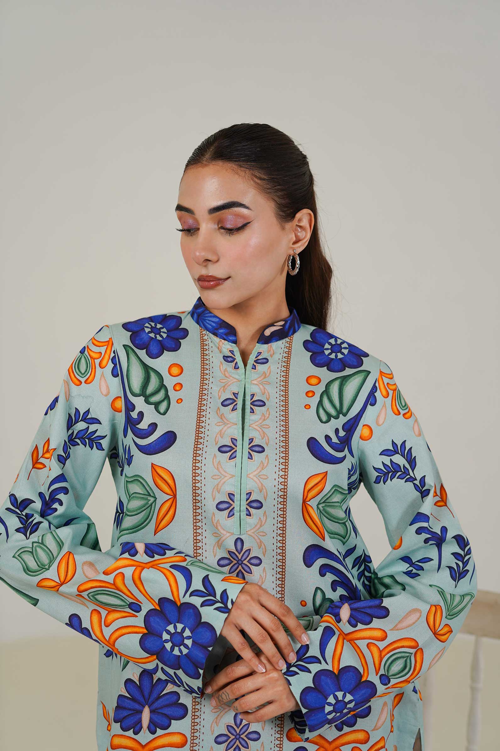 Maryam Hussain | Lawn Co Ord Sets | Set D-2