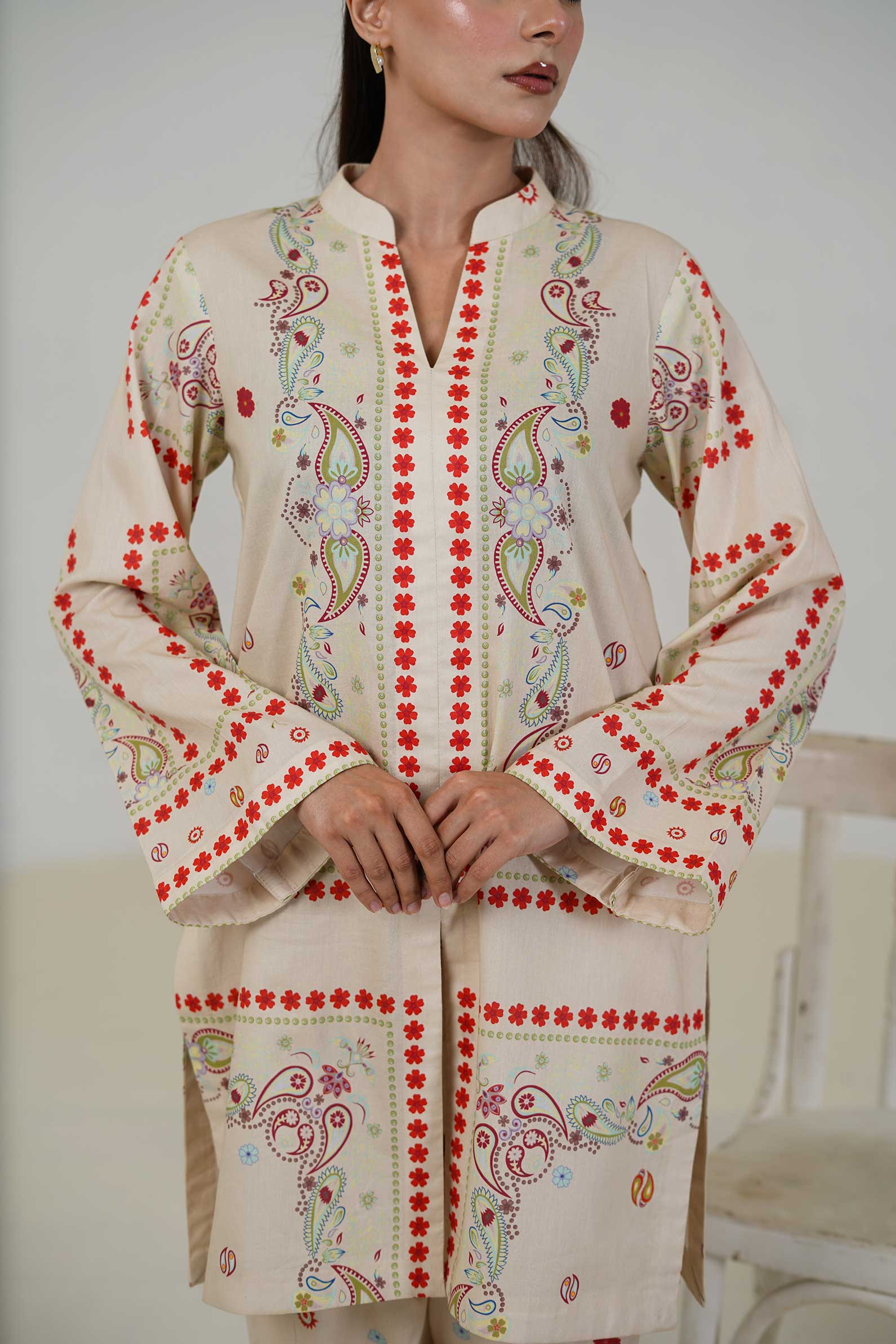 Maryam Hussain | Lawn Co Ord Sets | Set D-4