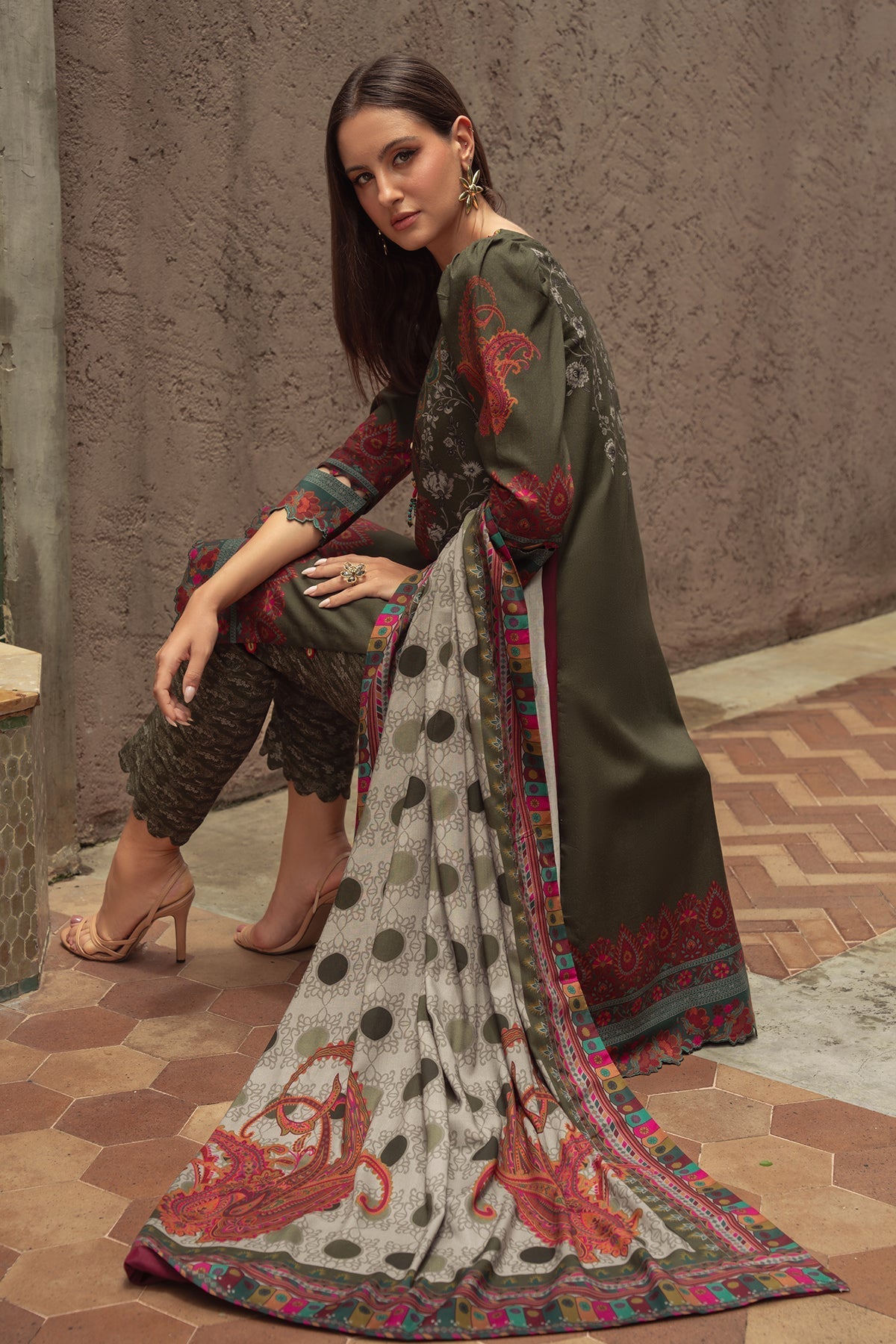 Charizma | C Prints Winter 25 | 3-PC Unstitched Printed Linen Collection CPW5-05