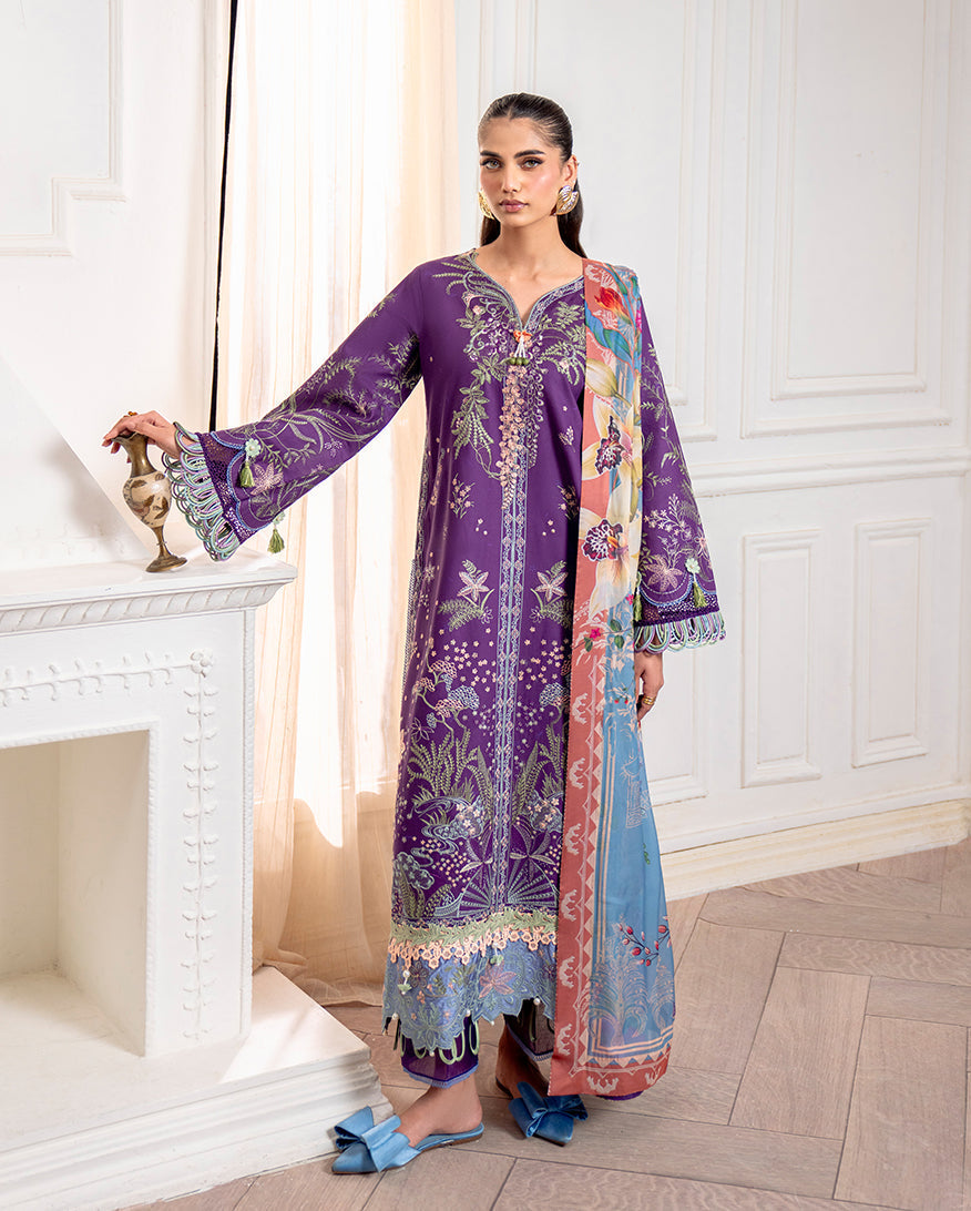 Roheenaz | Aezel Embroidered Cambric | Emaan