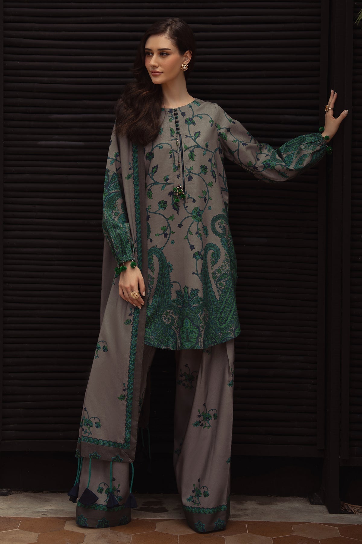 Charizma | C Prints Winter 25 | 3-PC Unstitched Printed Linen Collection CPW5-07