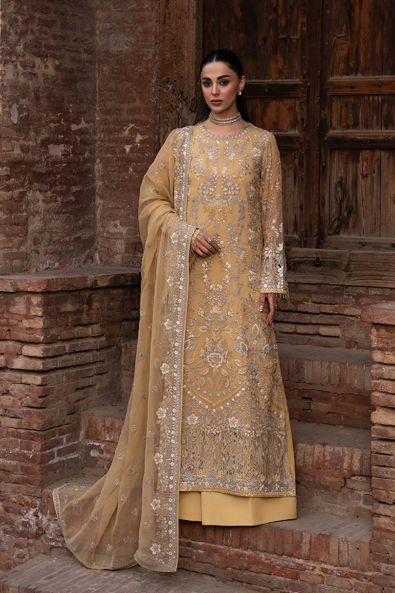 Lavish Premium | Hamsafar Luxury Chiffon | Daffodil Yellow