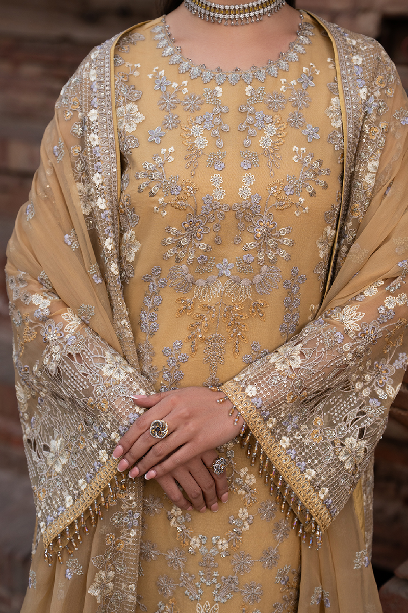Lavish Premium | Hamsafar Luxury Chiffon | Daffodil Yellow