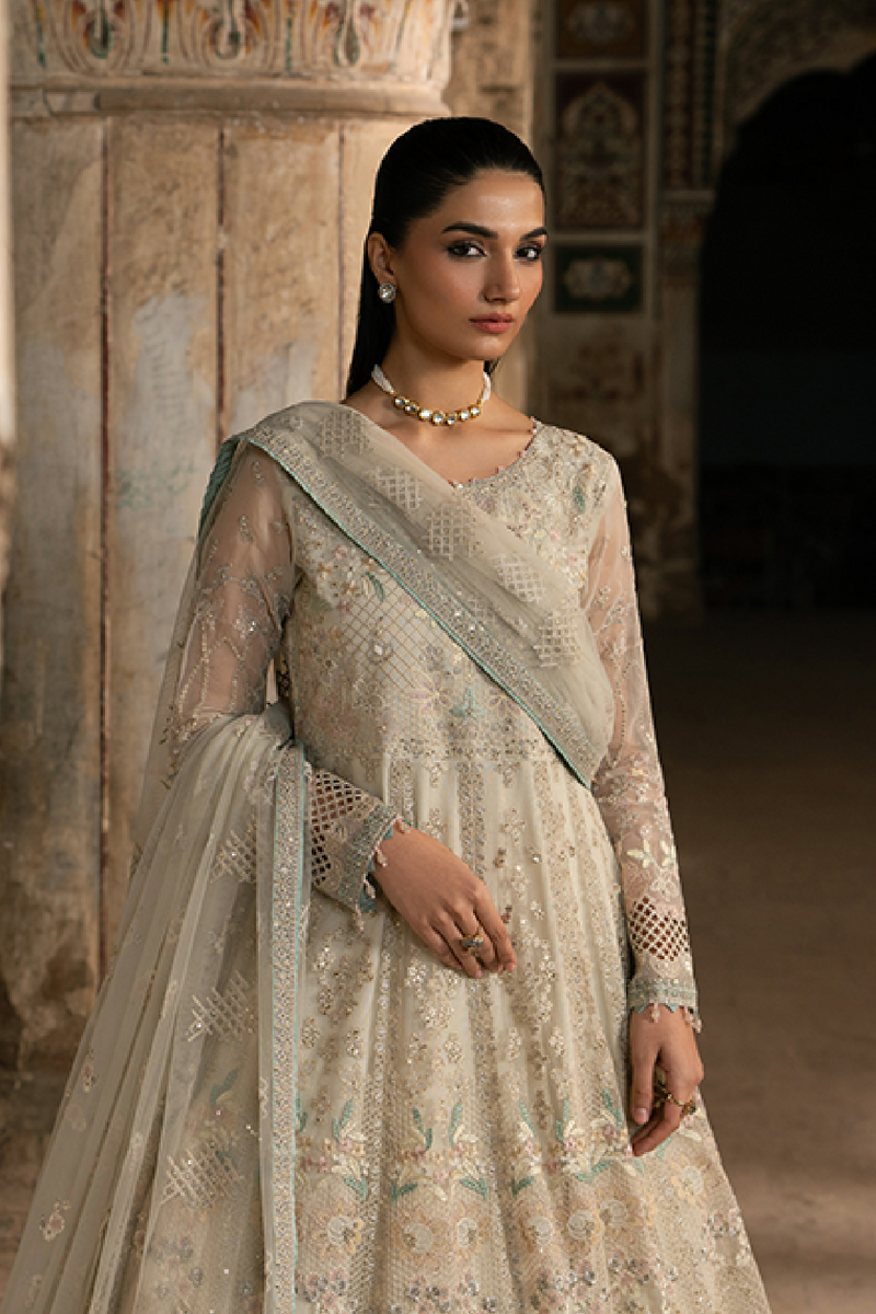 Lavish Premium | Hamsafar Luxury Chiffon | White Dove