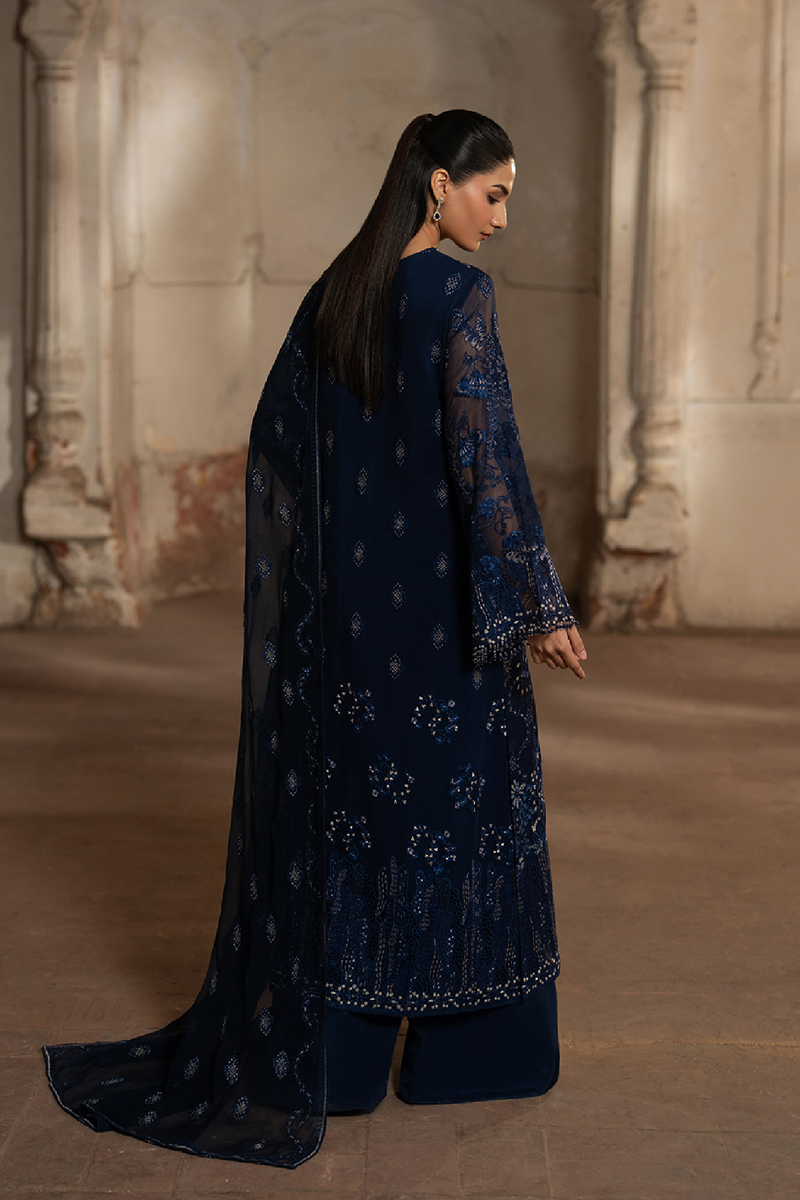 Lavish Premium | Hamsafar Luxury Chiffon | Midnight Blue