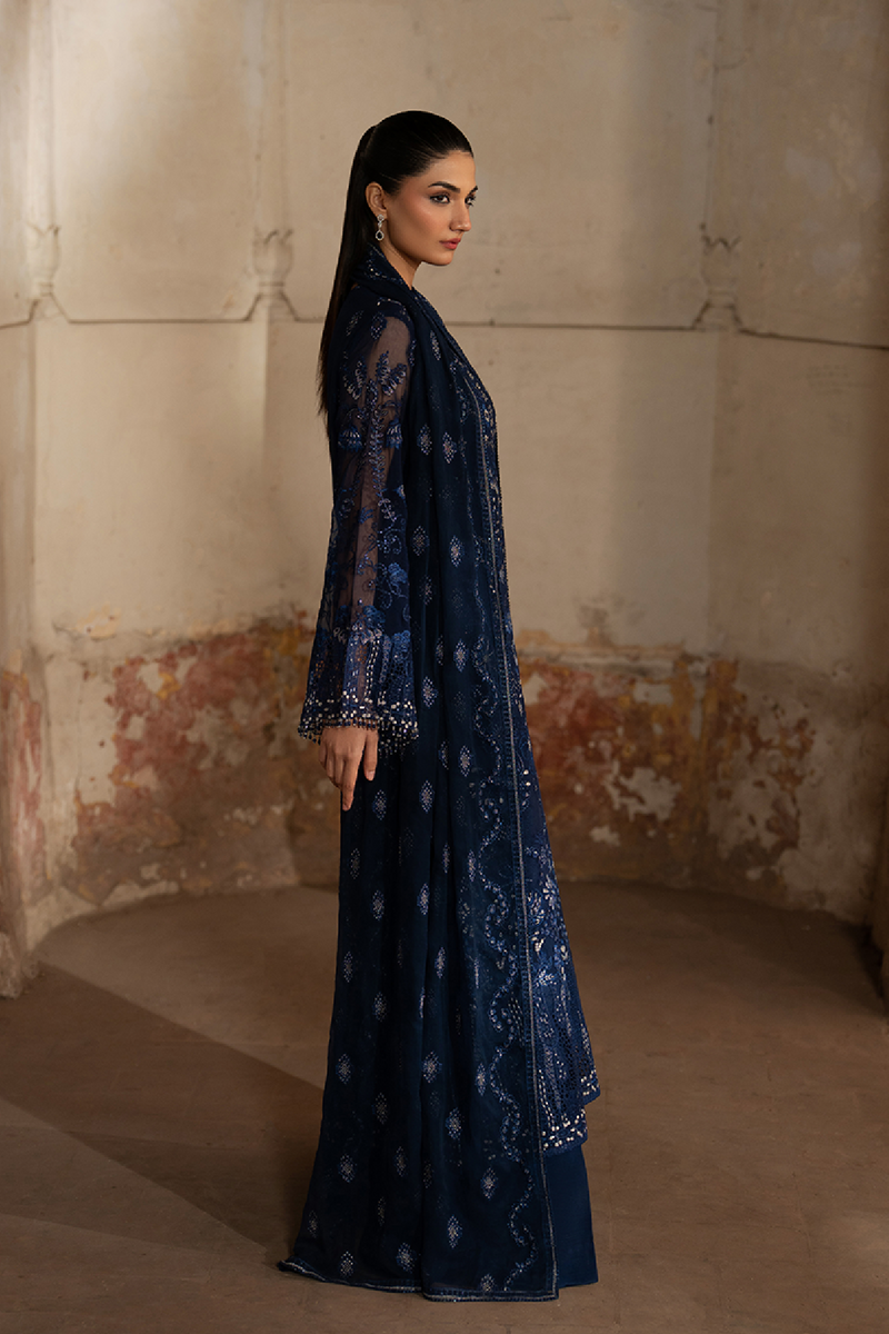 Lavish Premium | Hamsafar Luxury Chiffon | Midnight Blue