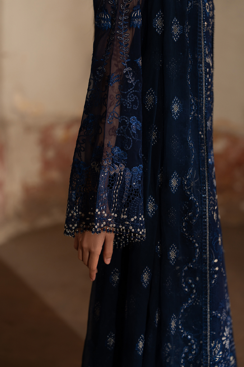 Lavish Premium | Hamsafar Luxury Chiffon | Midnight Blue