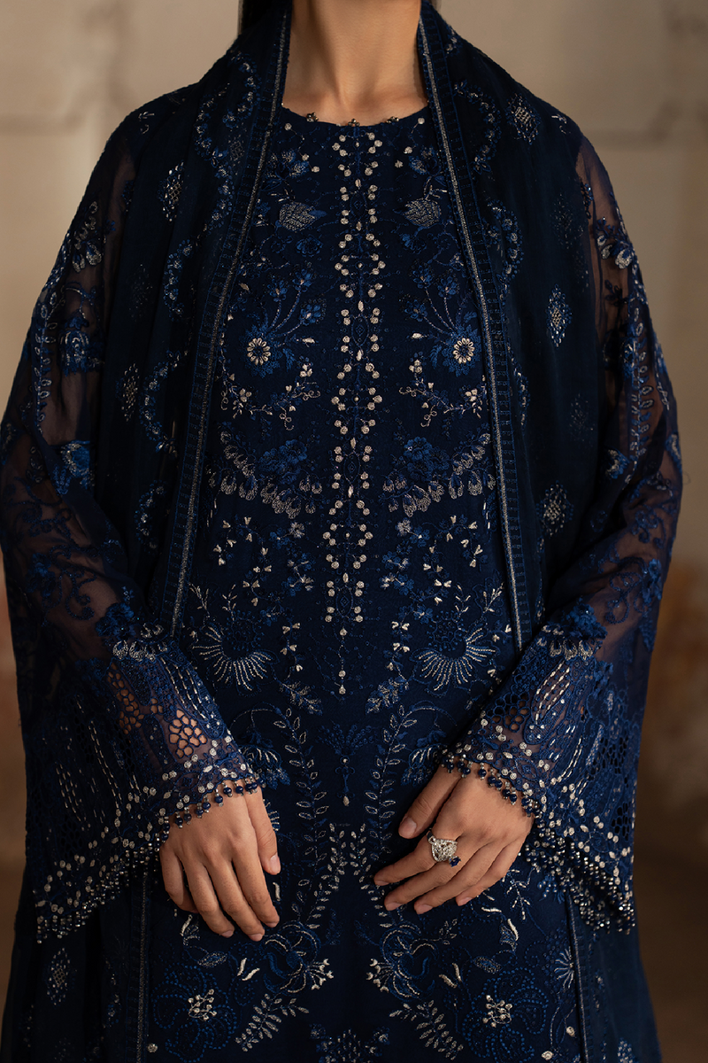 Lavish Premium | Hamsafar Luxury Chiffon | Midnight Blue