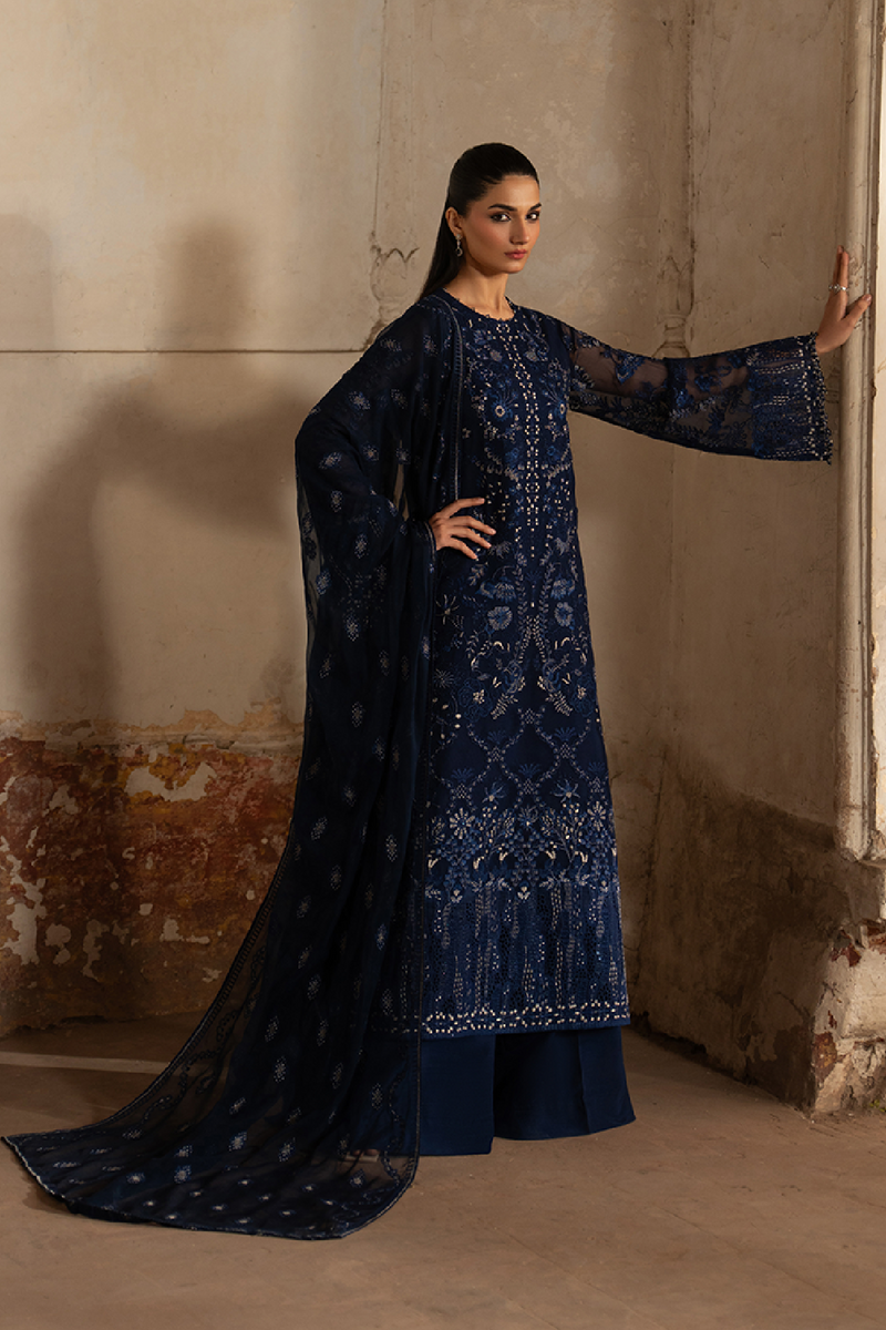 Lavish Premium | Hamsafar Luxury Chiffon | Midnight Blue