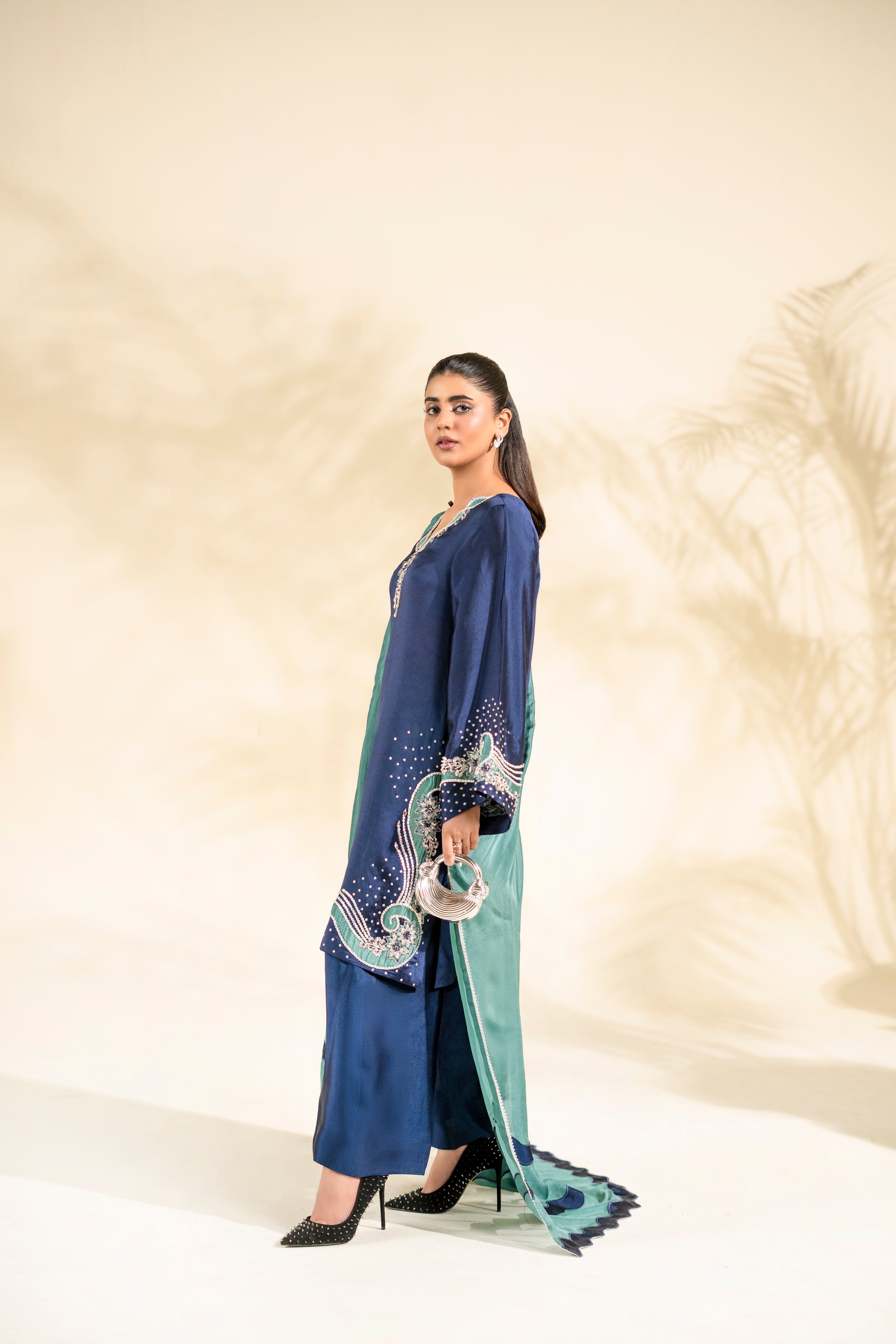 Faiza Faisal | Elara Luxury Pret | NAVY SERAPH
