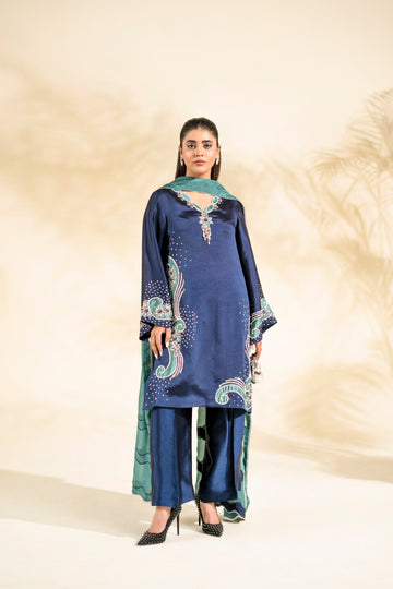 Faiza Faisal | Elara Luxury Pret | NAVY SERAPH