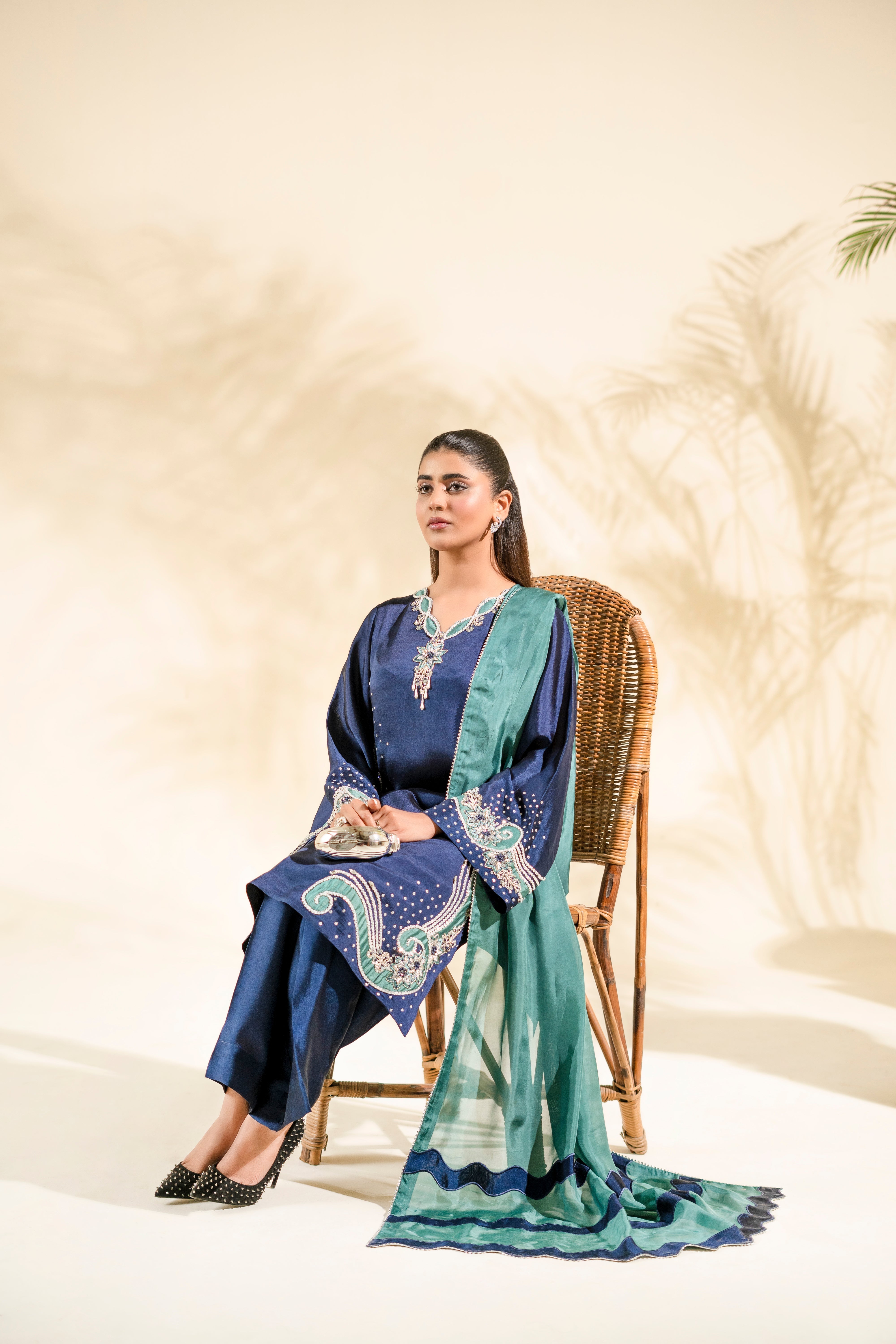 Faiza Faisal | Elara Luxury Pret | NAVY SERAPH